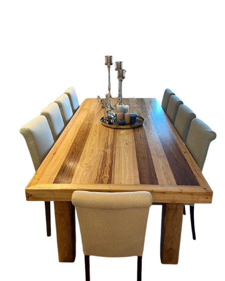 mesa de jantar em madeira maciça