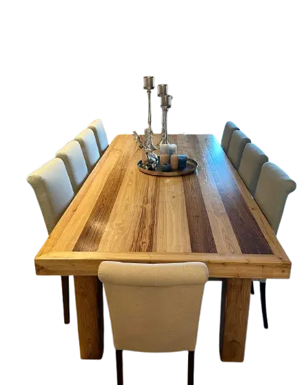 mesa de jantar em madeira maciça